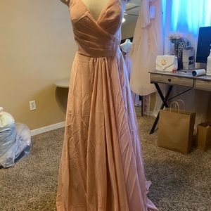 Peach Bridesmaid Dress.